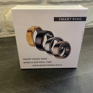 Smart Ring Health Tracker - Black size 6